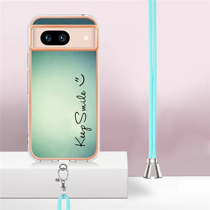 YB IMD Series-21 Style-D for Google Pixel 8a TPU Case Pattern Phone Cover with Lanyard