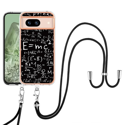 YB IMD Series-21 Style-D for Google Pixel 8a TPU Case Pattern Phone Cover with Lanyard