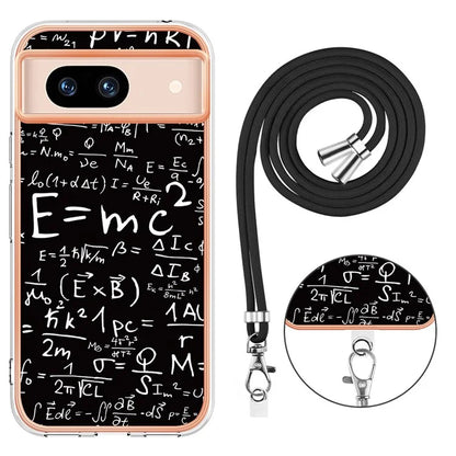 YB IMD Series-21 Style-D for Google Pixel 8a TPU Case Pattern Phone Cover with Lanyard