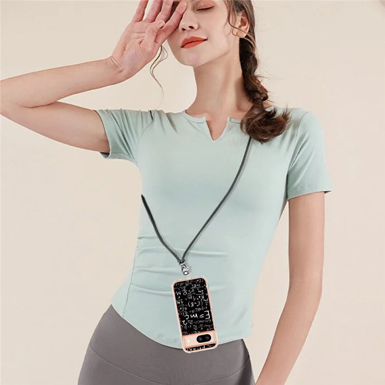 YB IMD Series-21 Style-D for Google Pixel 8a TPU Case Pattern Phone Cover with Lanyard