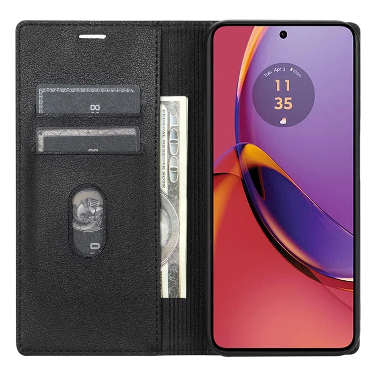 BKS-001 For Motorola Moto G84 5G Case Stand Wallet Folio Flip Phone Cover