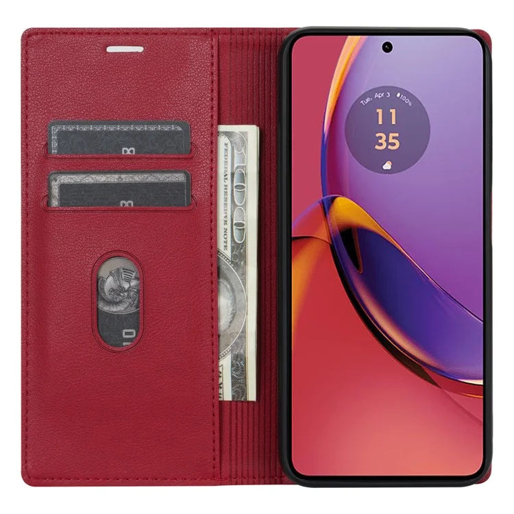 BKS-001 For Motorola Moto G84 5G Case Stand Wallet Folio Flip Phone Cover