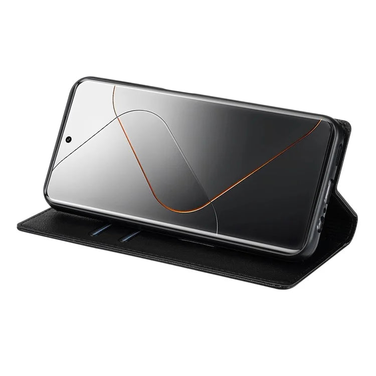 BKS-001 For Xiaomi 14 Pro Leather Case Shockproof Phone Cover with Wallet