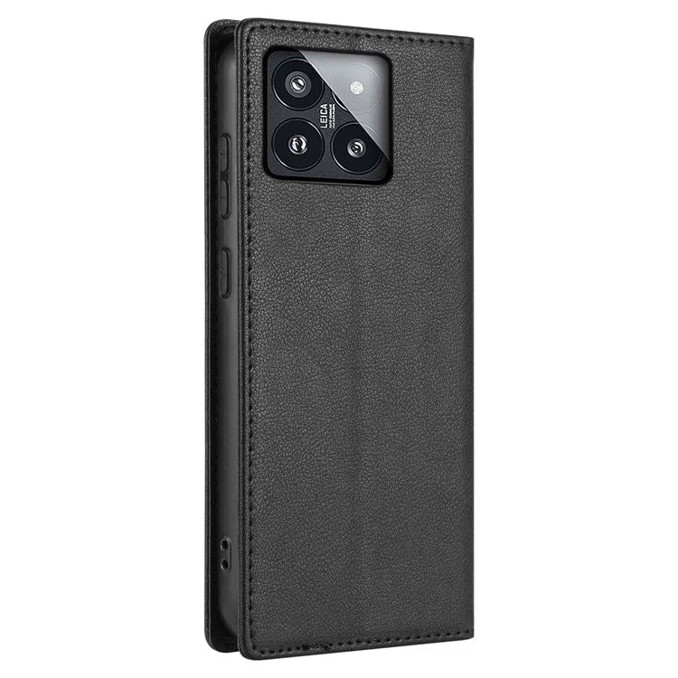 BKS-001 For Xiaomi 14 Pro Leather Case Shockproof Phone Cover with Wallet
