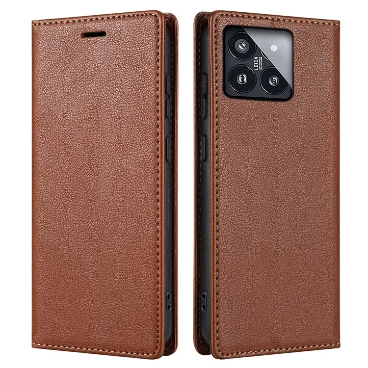 BKS-001 For Xiaomi 14 Pro Leather Case Shockproof Phone Cover with Wallet