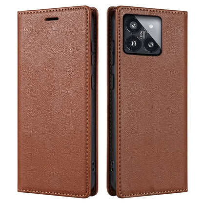 BKS-001 For Xiaomi 14 Pro Leather Case Shockproof Phone Cover with Wallet