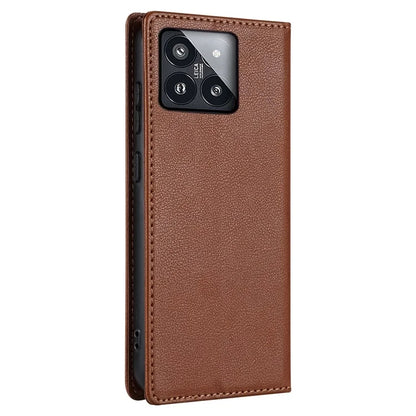 BKS-001 For Xiaomi 14 Pro Leather Case Shockproof Phone Cover with Wallet