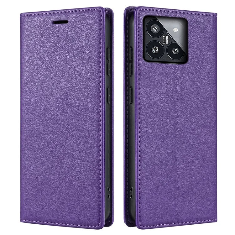 BKS-001 For Xiaomi 14 Pro Leather Case Shockproof Phone Cover with Wallet