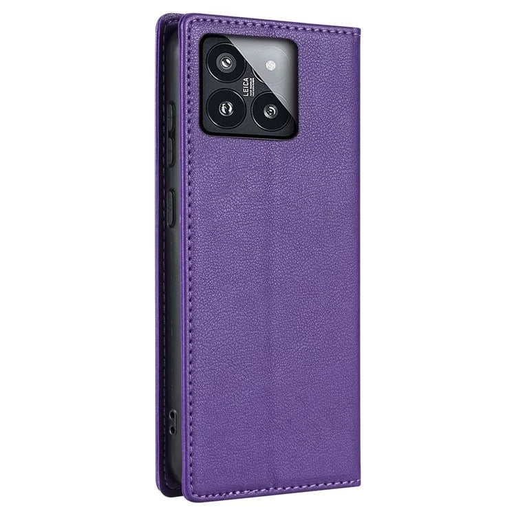 BKS-001 For Xiaomi 14 Pro Leather Case Shockproof Phone Cover with Wallet