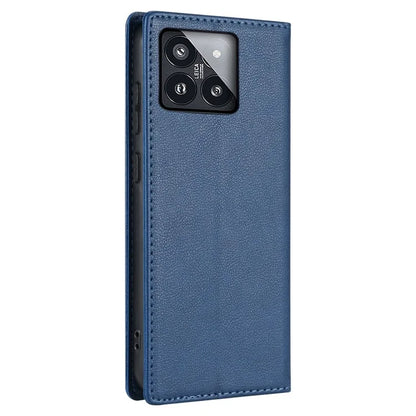 BKS-001 For Xiaomi 14 Pro Leather Case Shockproof Phone Cover with Wallet