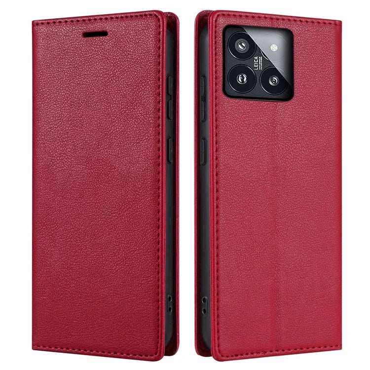 BKS-001 For Xiaomi 14 Pro Leather Case Shockproof Phone Cover with Wallet