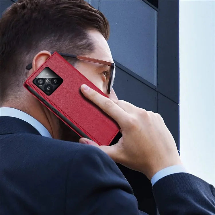 BKS-001 For Xiaomi 14 Case Full Protection Leather Wallet Phone Cover