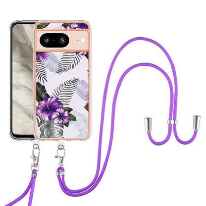 YB IMD Series-4 for Google Pixel 8 Case Soft TPU Electroplating Phone Protector with Lanyard