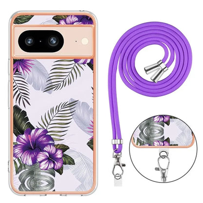 YB IMD Series-4 for Google Pixel 8 Case Soft TPU Electroplating Phone Protector with Lanyard