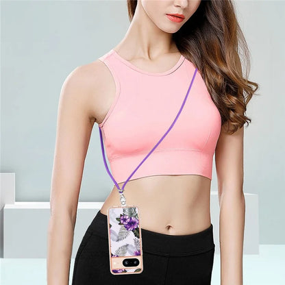 YB IMD Series-4 for Google Pixel 8 Case Soft TPU Electroplating Phone Protector with Lanyard