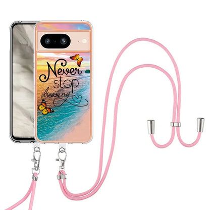 YB IMD Series-4 for Google Pixel 8 Case Soft TPU Electroplating Phone Protector with Lanyard