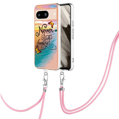 YB IMD Series-4 for Google Pixel 8 Case Soft TPU Electroplating Phone Protector with Lanyard