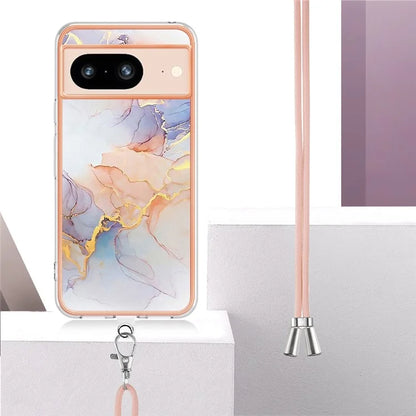 YB IMD Series-4 for Google Pixel 8 Case Soft TPU Electroplating Phone Protector with Lanyard