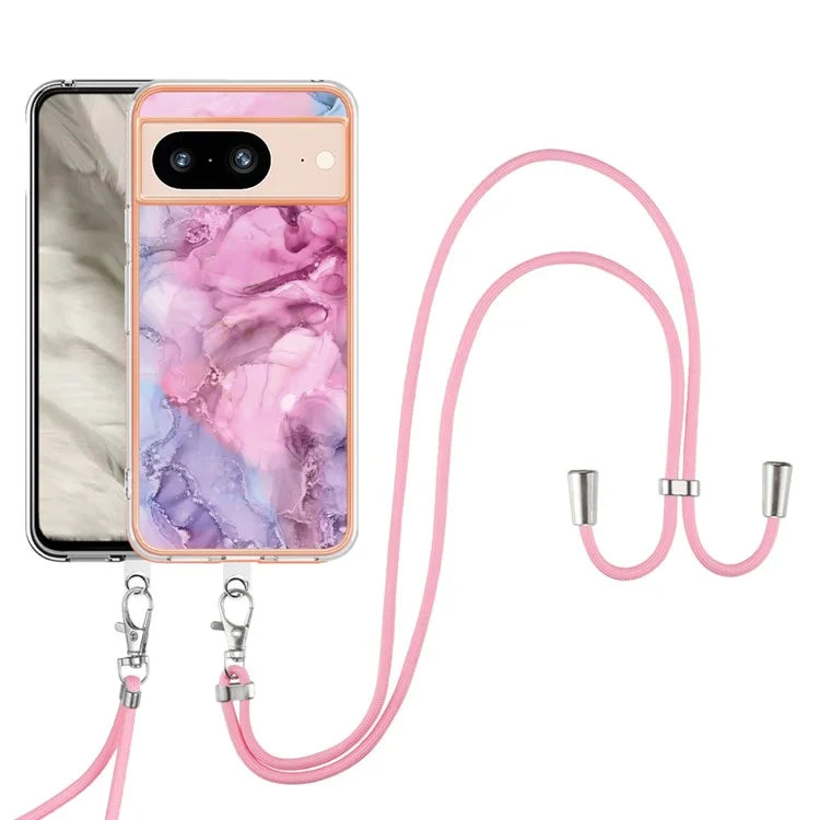 YB IMD Series-18 Style E for Google Pixel 8 Case Marble Pattern 2.0mm TPU Phone Cover