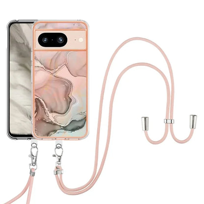 YB IMD Series-18 Style E for Google Pixel 8 Case Marble Pattern 2.0mm TPU Phone Cover