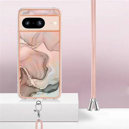 YB IMD Series-18 Style E for Google Pixel 8 Case Marble Pattern 2.0mm TPU Phone Cover