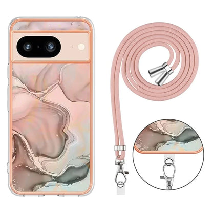 YB IMD Series-18 Style E for Google Pixel 8 Case Marble Pattern 2.0mm TPU Phone Cover