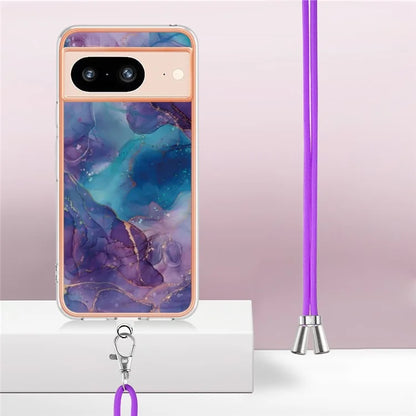 YB IMD Series-18 Style E for Google Pixel 8 Case Marble Pattern 2.0mm TPU Phone Cover