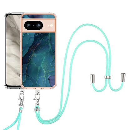 YB IMD Series-18 Style E for Google Pixel 8 Case Marble Pattern 2.0mm TPU Phone Cover