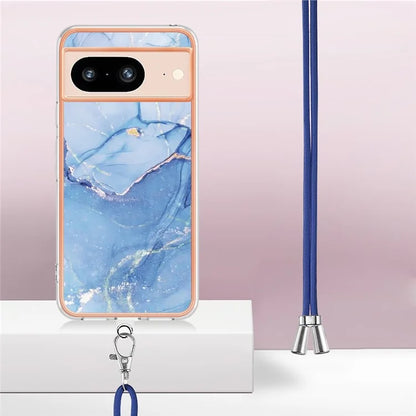 YB IMD Series-18 Style E for Google Pixel 8 Case Marble Pattern 2.0mm TPU Phone Cover
