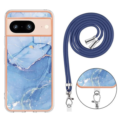 YB IMD Series-18 Style E for Google Pixel 8 Case Marble Pattern 2.0mm TPU Phone Cover
