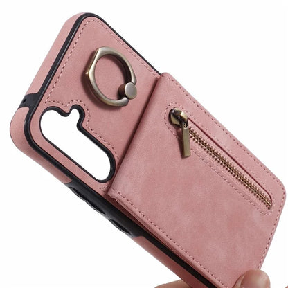 For Samsung Galaxy A14 5G /  A14 4G Case Retro PU+TPU Zippered Wallet Phone Cover