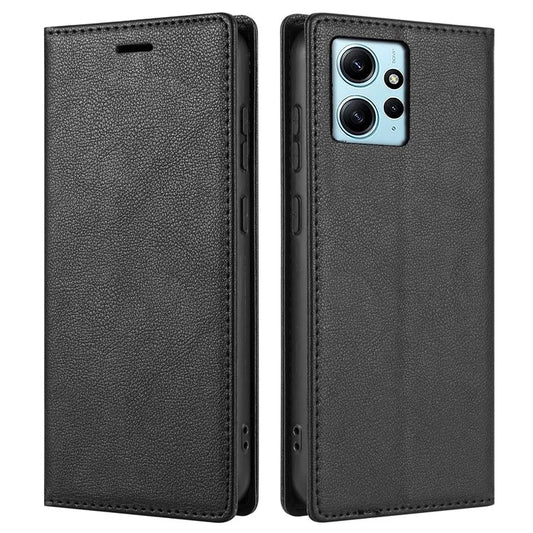 BKS-001 For Xiaomi Redmi Note 12 4G Magnetic Case PU Leather+TPU Wallet Stand Phone Protector