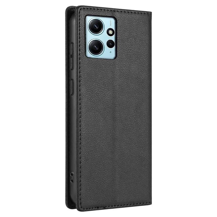 BKS-001 For Xiaomi Redmi Note 12 4G Magnetic Case PU Leather+TPU Wallet Stand Phone Protector
