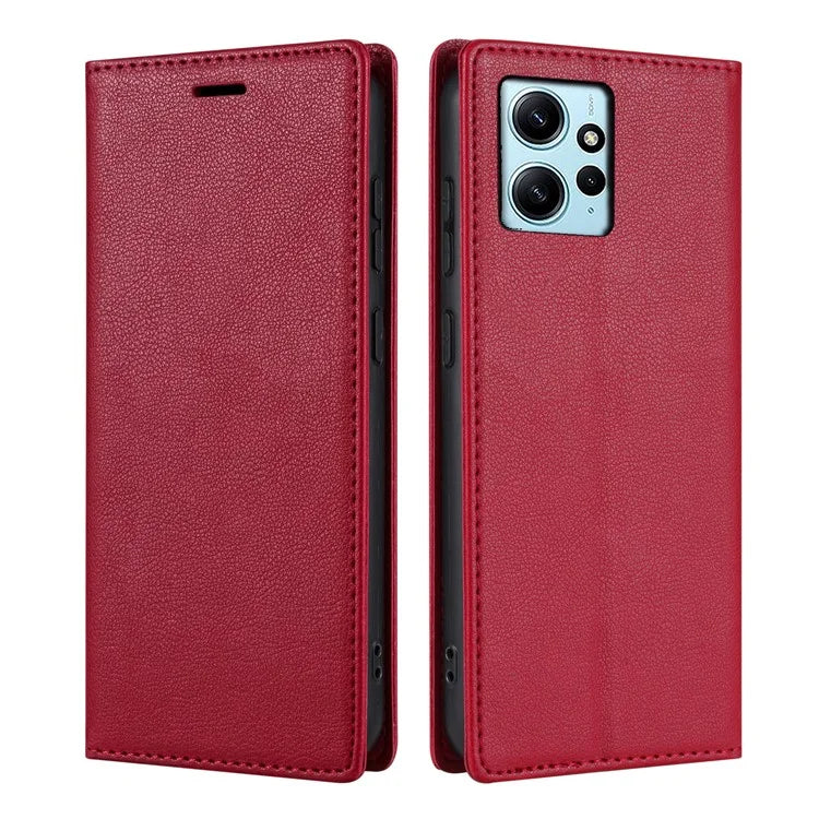 BKS-001 For Xiaomi Redmi Note 12 4G Magnetic Case PU Leather+TPU Wallet Stand Phone Protector