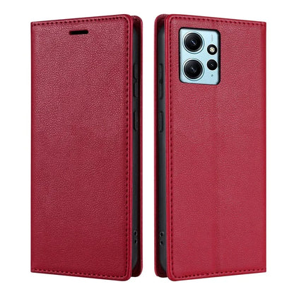 BKS-001 For Xiaomi Redmi Note 12 4G Magnetic Case PU Leather+TPU Wallet Stand Phone Protector