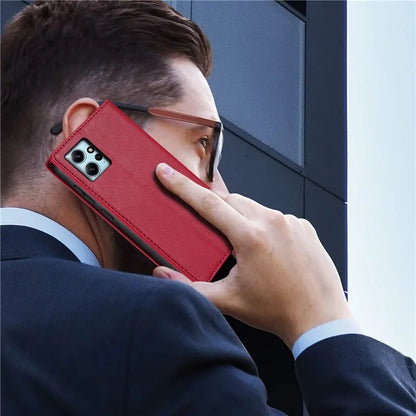 BKS-001 For Xiaomi Redmi Note 12 4G Magnetic Case PU Leather+TPU Wallet Stand Phone Protector