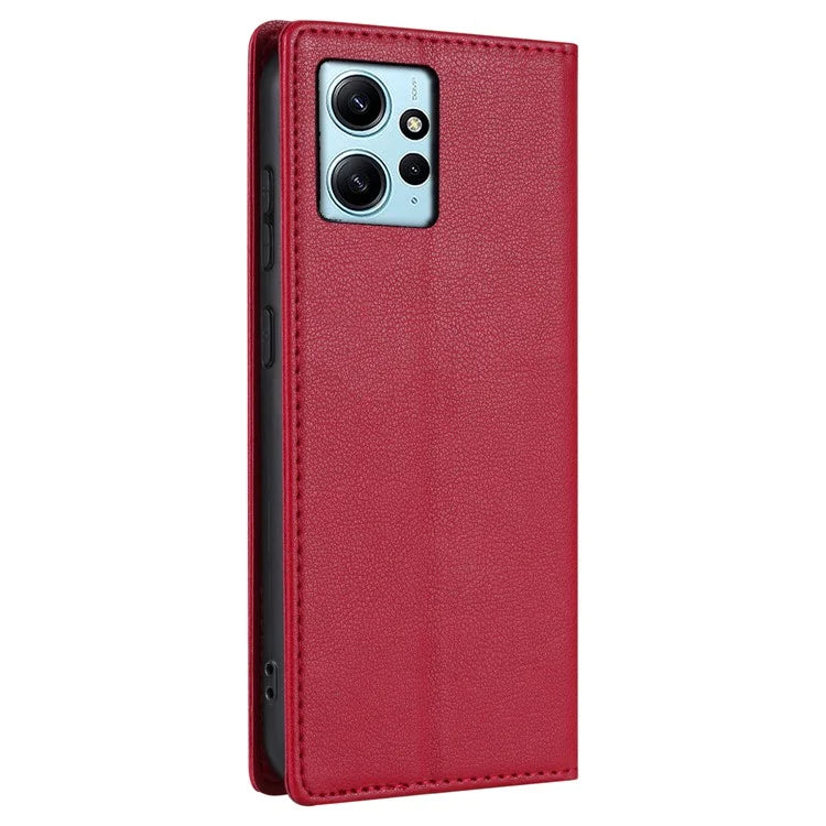 BKS-001 For Xiaomi Redmi Note 12 4G Magnetic Case PU Leather+TPU Wallet Stand Phone Protector