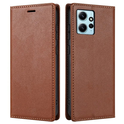 BKS-001 For Xiaomi Redmi Note 12 4G Magnetic Case PU Leather+TPU Wallet Stand Phone Protector