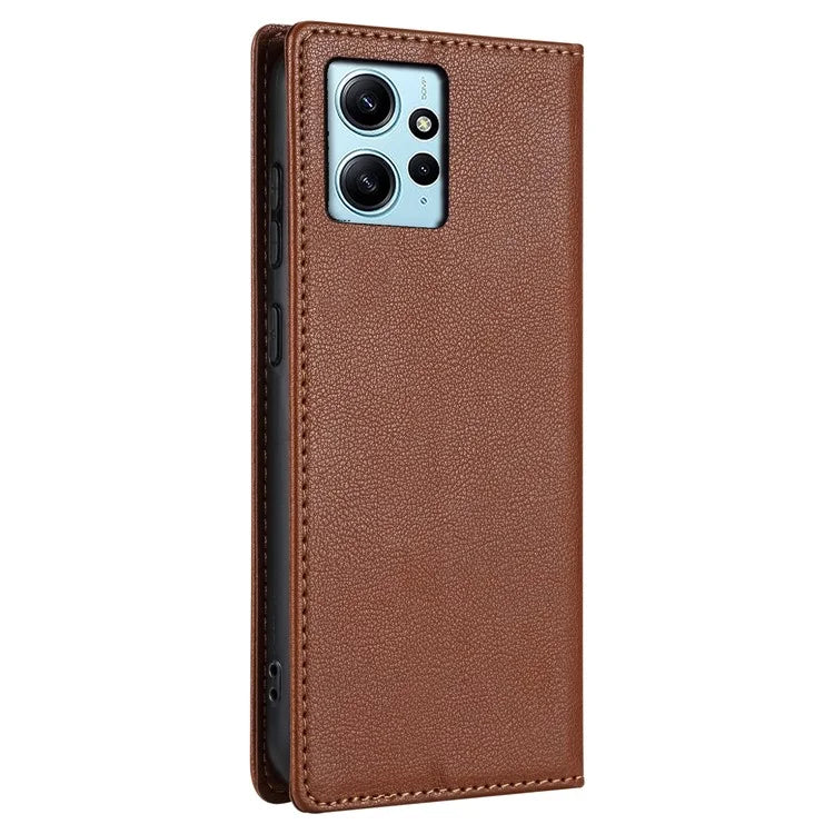 BKS-001 For Xiaomi Redmi Note 12 4G Magnetic Case PU Leather+TPU Wallet Stand Phone Protector