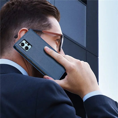 BKS-001 For Xiaomi Redmi Note 12 4G Magnetic Case PU Leather+TPU Wallet Stand Phone Protector