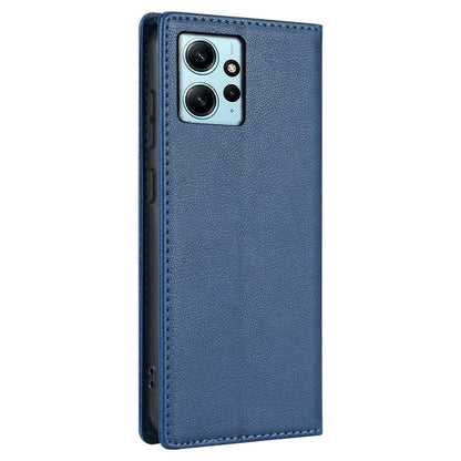 BKS-001 For Xiaomi Redmi Note 12 4G Magnetic Case PU Leather+TPU Wallet Stand Phone Protector