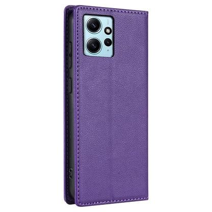 BKS-001 For Xiaomi Redmi Note 12 4G Magnetic Case PU Leather+TPU Wallet Stand Phone Protector