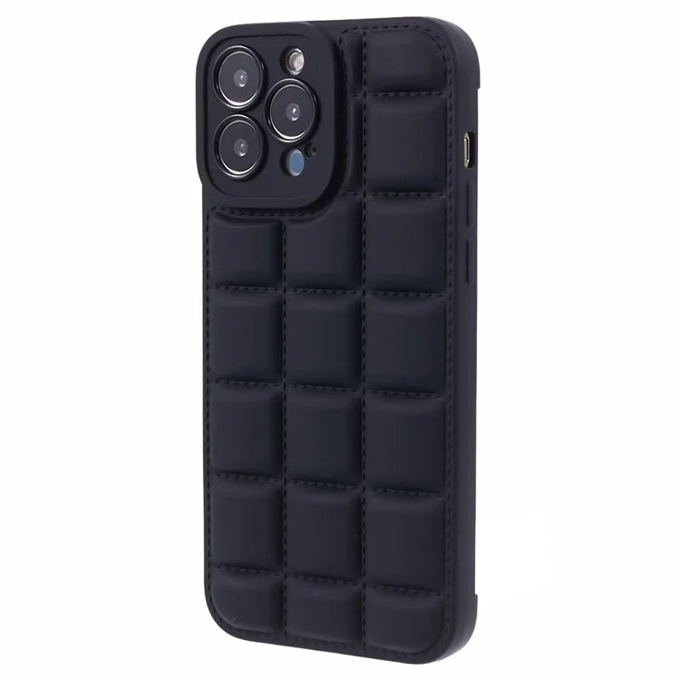 For iPhone 15 Pro Max Case Anti-Fall Down Jacket Texture Phone Cover