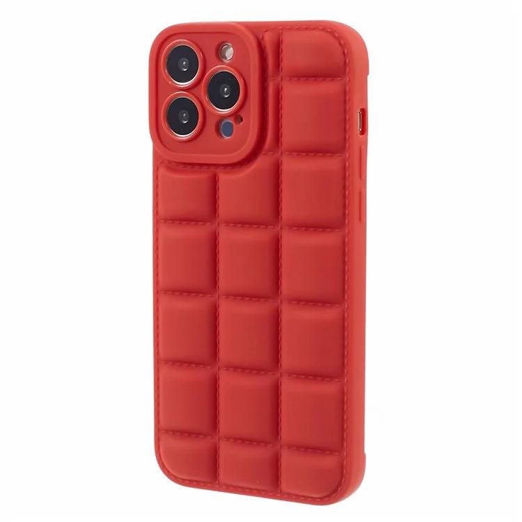 For iPhone 15 Pro Max Case Anti-Fall Down Jacket Texture Phone Cover