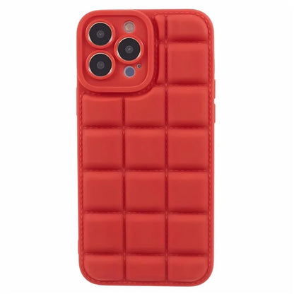 For iPhone 15 Pro Max Case Anti-Fall Down Jacket Texture Phone Cover