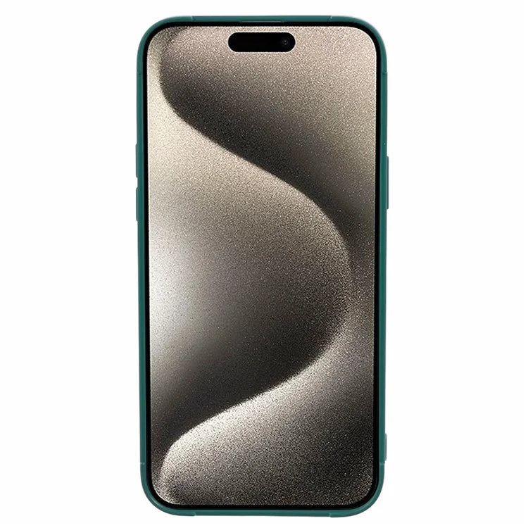 For iPhone 15 Pro Max Case Anti-Fall Down Jacket Texture Phone Coverish Green