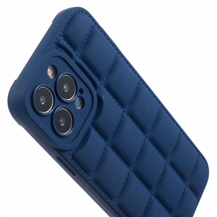 For iPhone 15 Pro Max Case Anti-Fall Down Jacket Texture Phone Cover