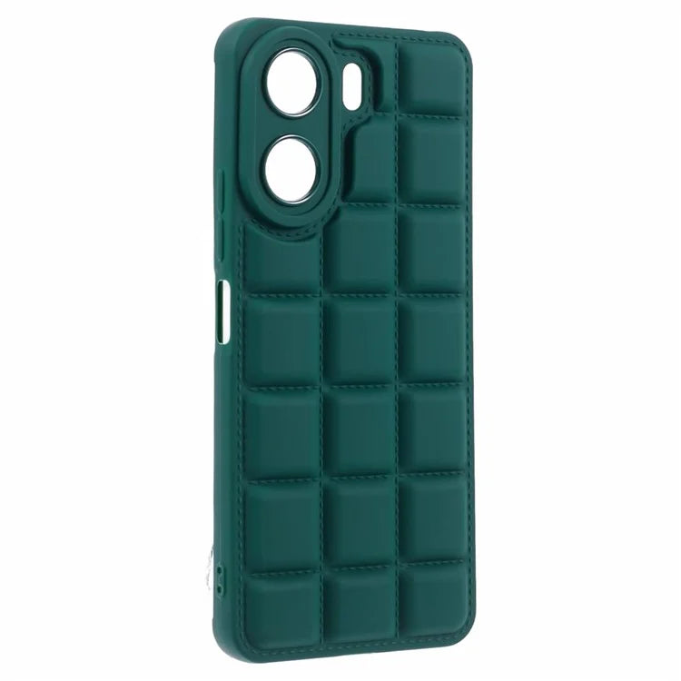 For Xiaomi Redmi 13C 4G / Poco C65 4G Case Grid Down Jacket Texture TPU Phone Cover