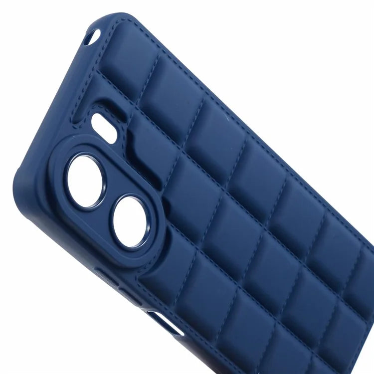 For Xiaomi Redmi 13C 4G / Poco C65 4G Case Grid Down Jacket Texture TPU Phone Cover