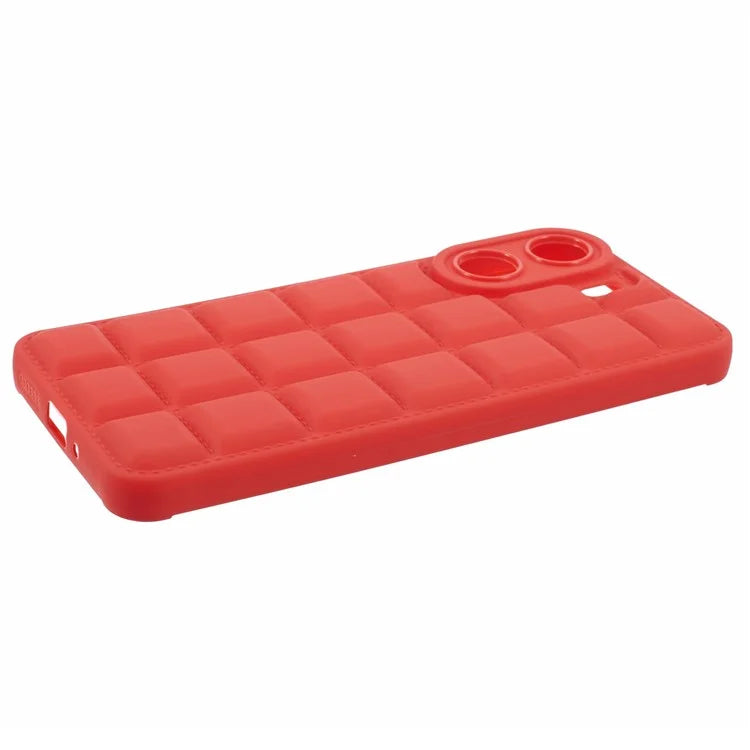 For Xiaomi Redmi 13C 4G / Poco C65 4G Case Grid Down Jacket Texture TPU Phone Cover